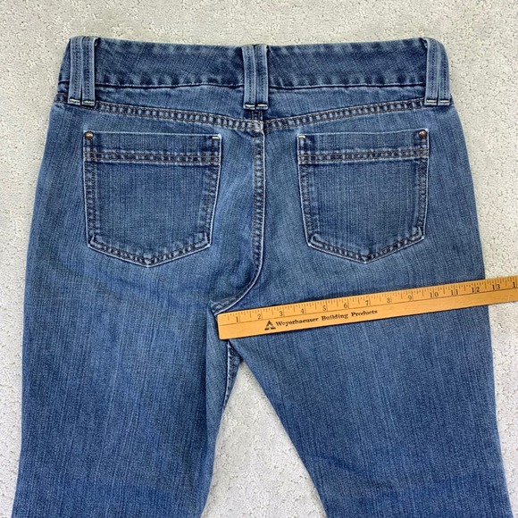 GAP Curvy Boot Cut Womens Jeans Size 12 Blue Denim Stretch Ankle Distressed Y2k - Picture 11 of 13